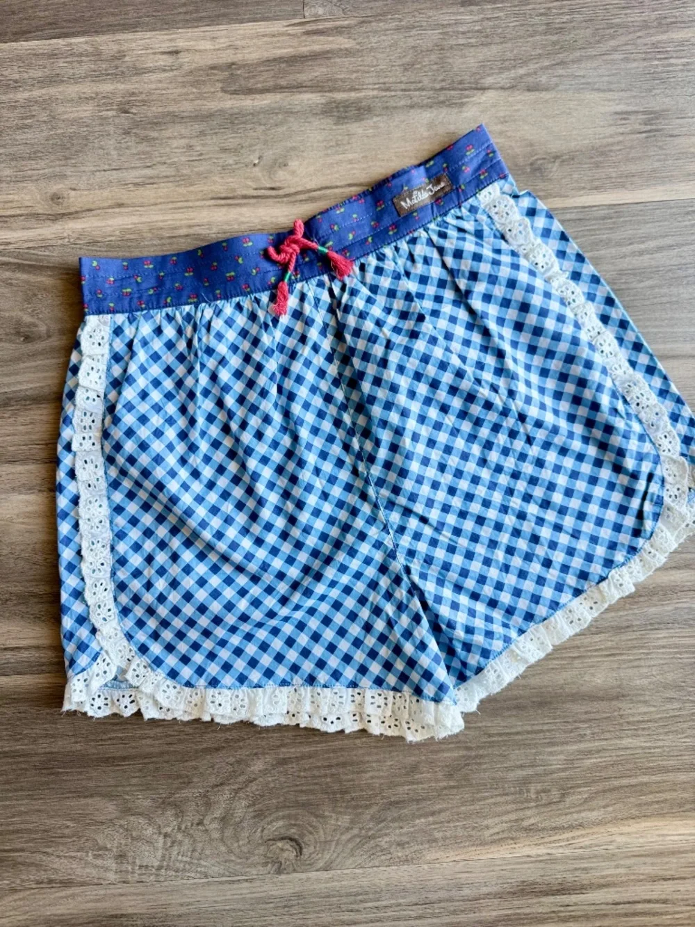 Coastal Cottage Girls Outfit Set Floral Top Gingham Shorts Matilda Jane‎